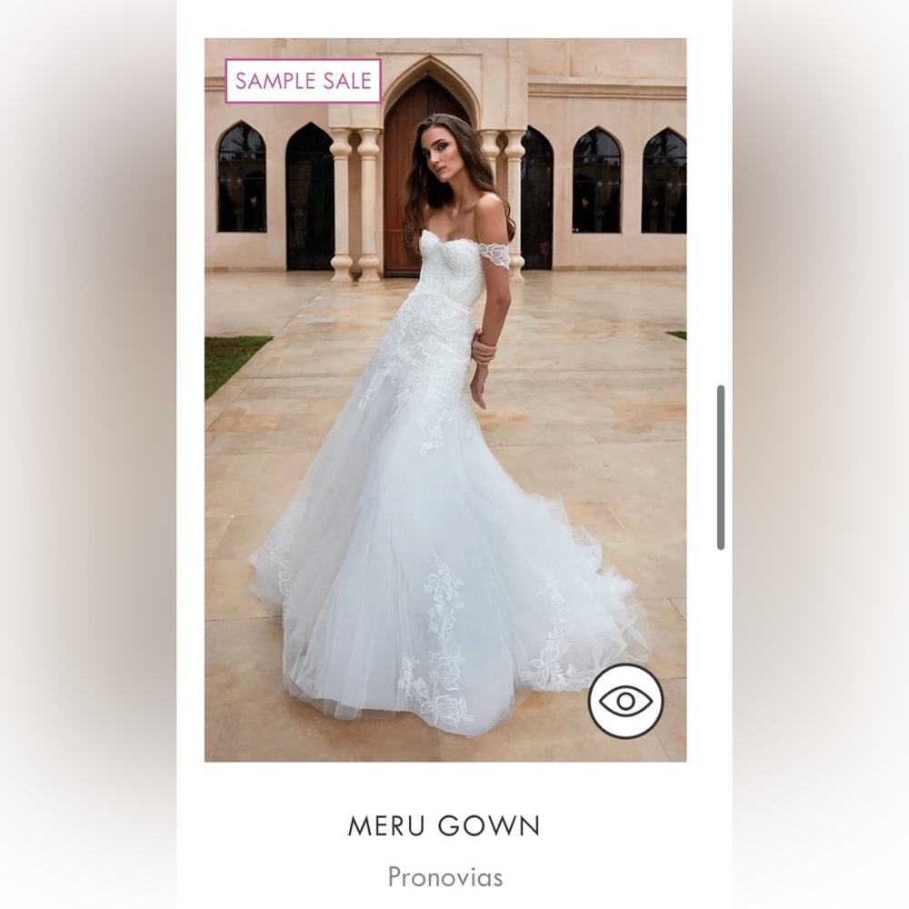 Pronovias Off-Shoulder Lace Gown